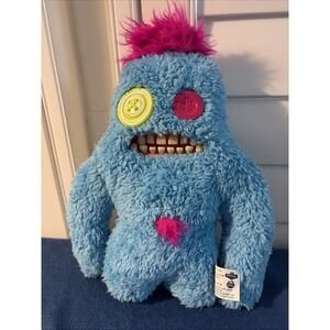 Fuggler Blue Hairy Fuggs Sasquoosh 9 Inch Plush Ugly Toy with Teeth
